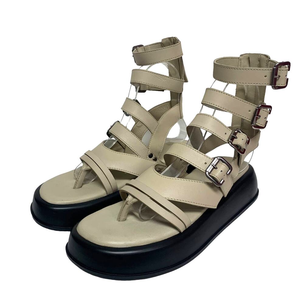Free People Womens Size 6 Jojo Tan Leather Gladiator Sandals